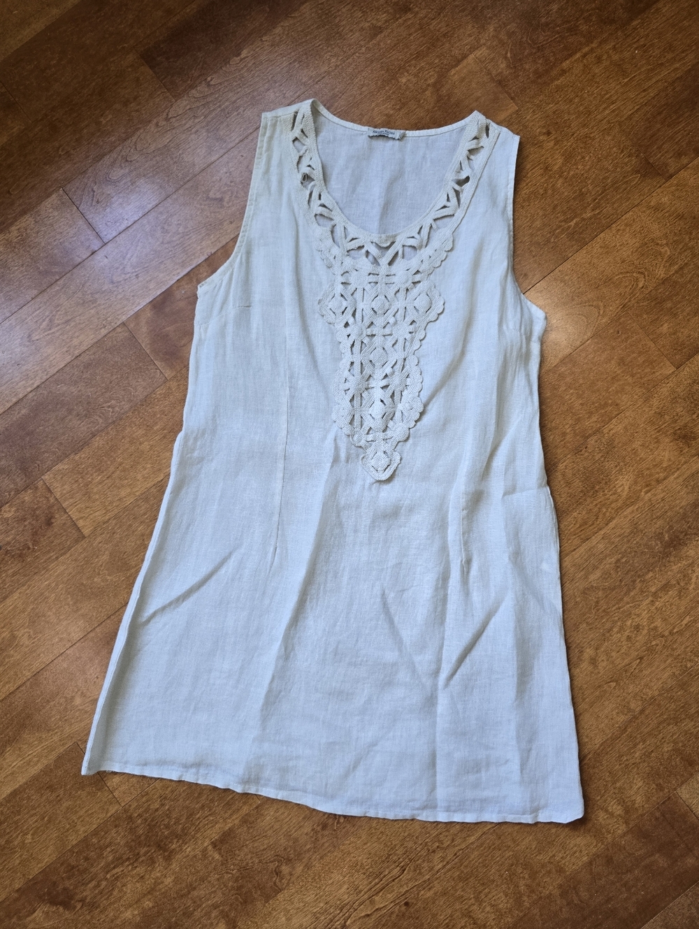 Alessia Pacini size Large Italian 100% Linen sleeveless dress size Large